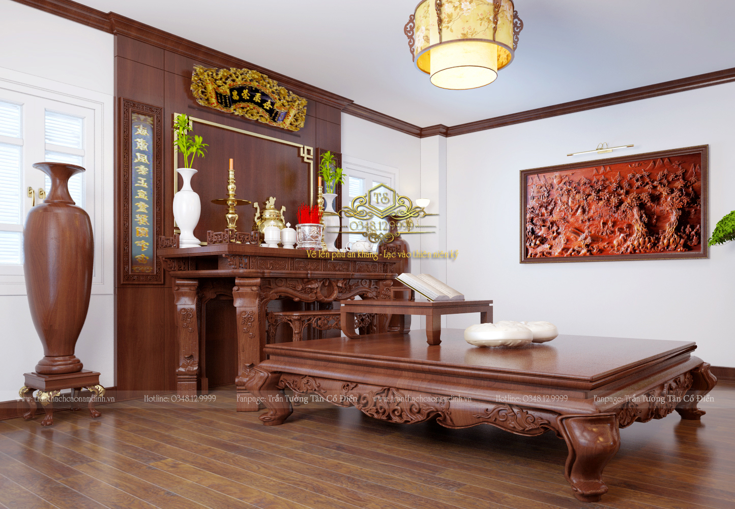 Mẫu thiết kế phòng thờ