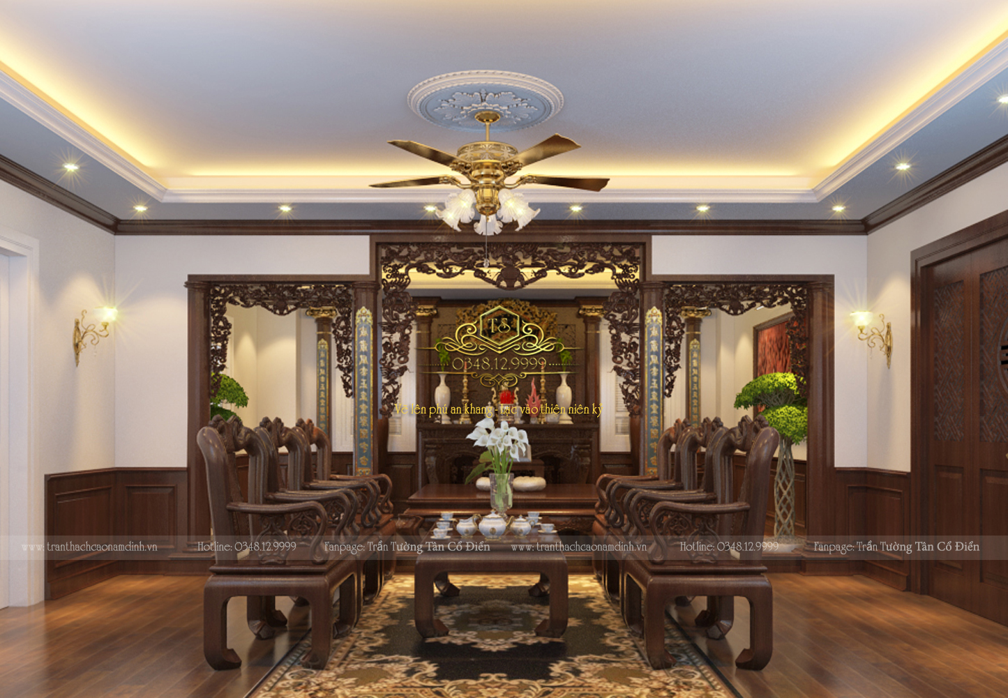 Mẫu thiết kế phòng thờ