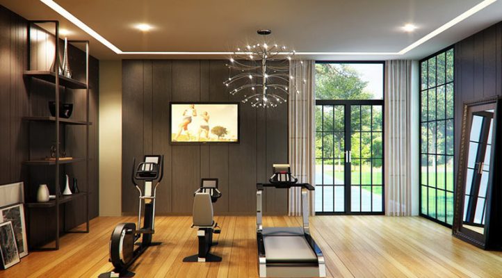 Thiết kế phòng tập phong cách tối giản