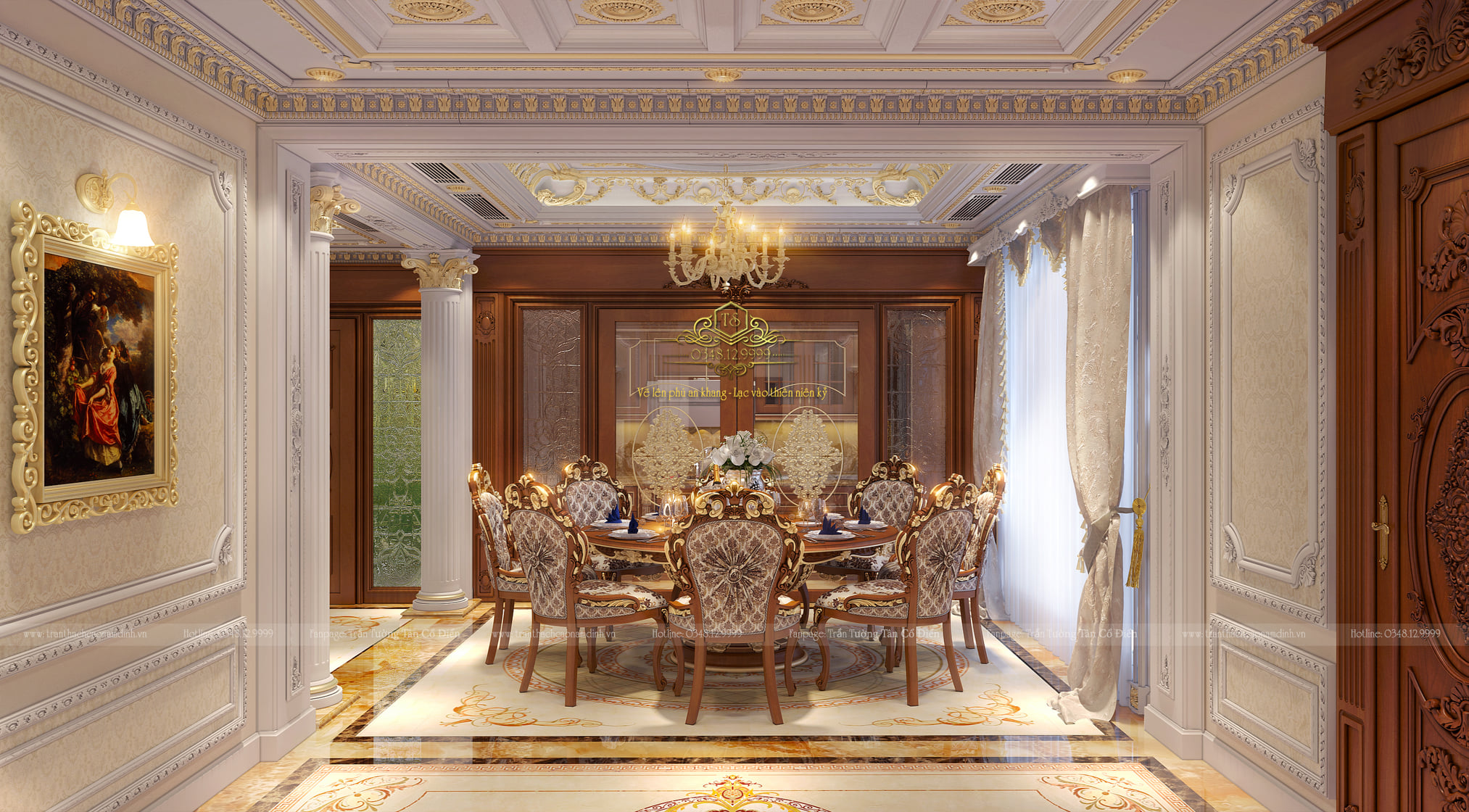 trần tường tân cổ điển