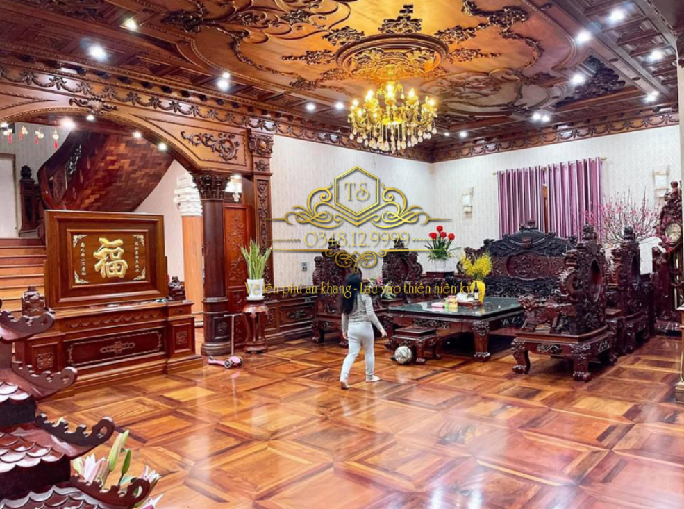 Trần tường gỗ tự nhiên