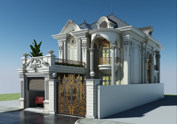 phào chỉ biệt thự