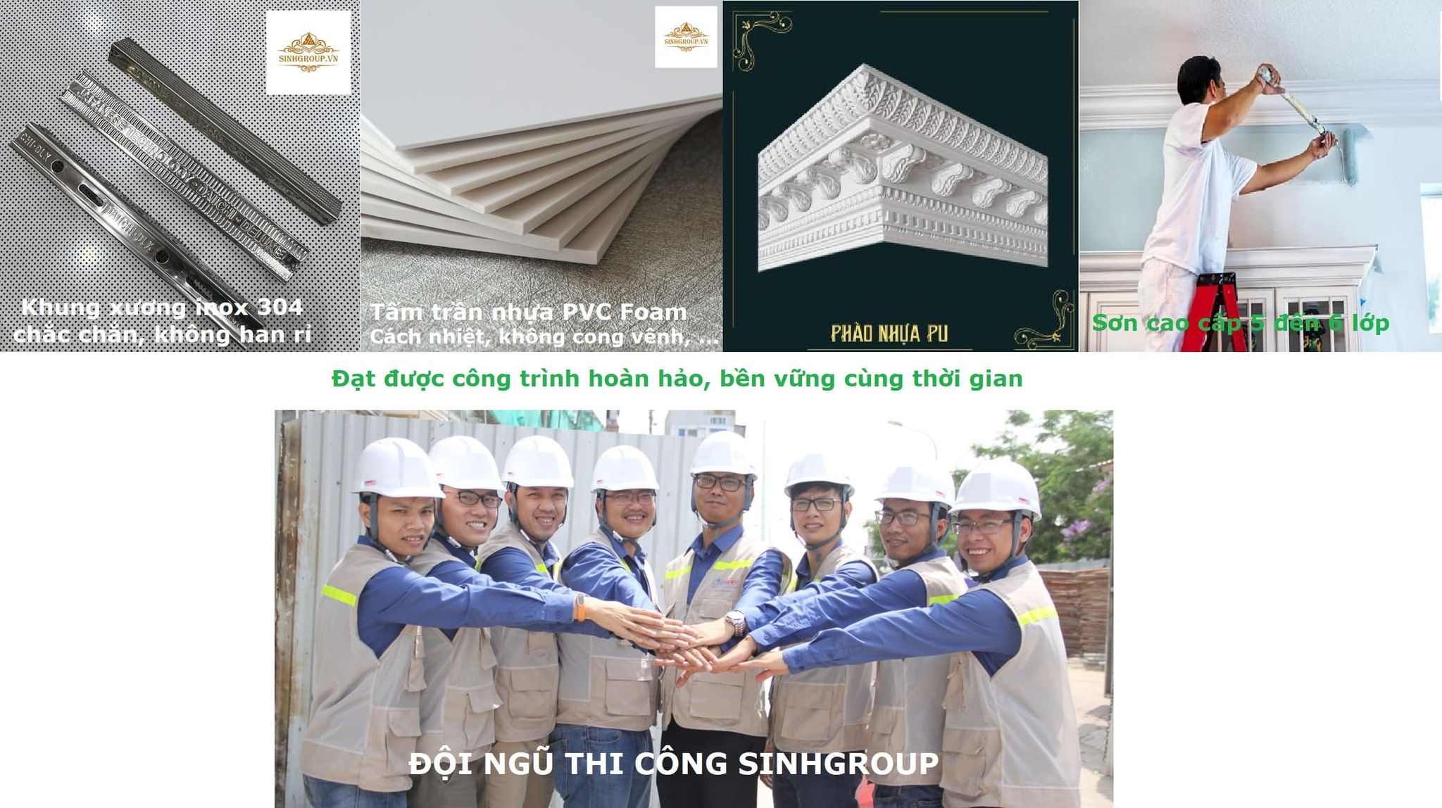 SinhGroup chuyên thi công trần tường Tân Cổ Điển