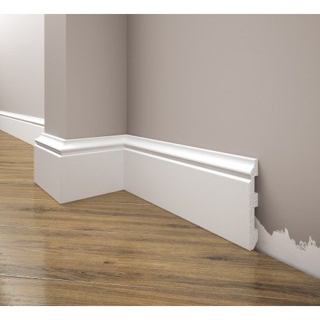 Phào nhựa chân tường trắng trơn không chân