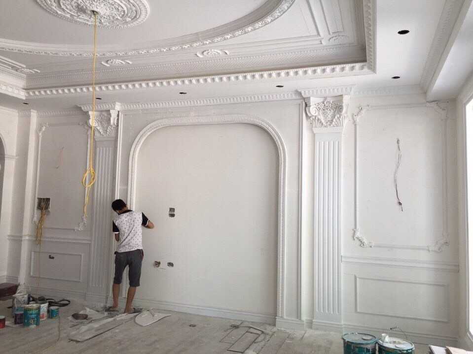 Đo Đạc và Lên Kế Hoạch Nối Phào Chỉ Nhà được thiết kế theo phong cách tân cổ điển tuyệt đối hài hòa với phào chỉ tân cổ điển