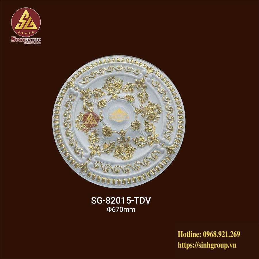 Mâm Trần PU Hình Tròn Hoa Văn Tối Giản