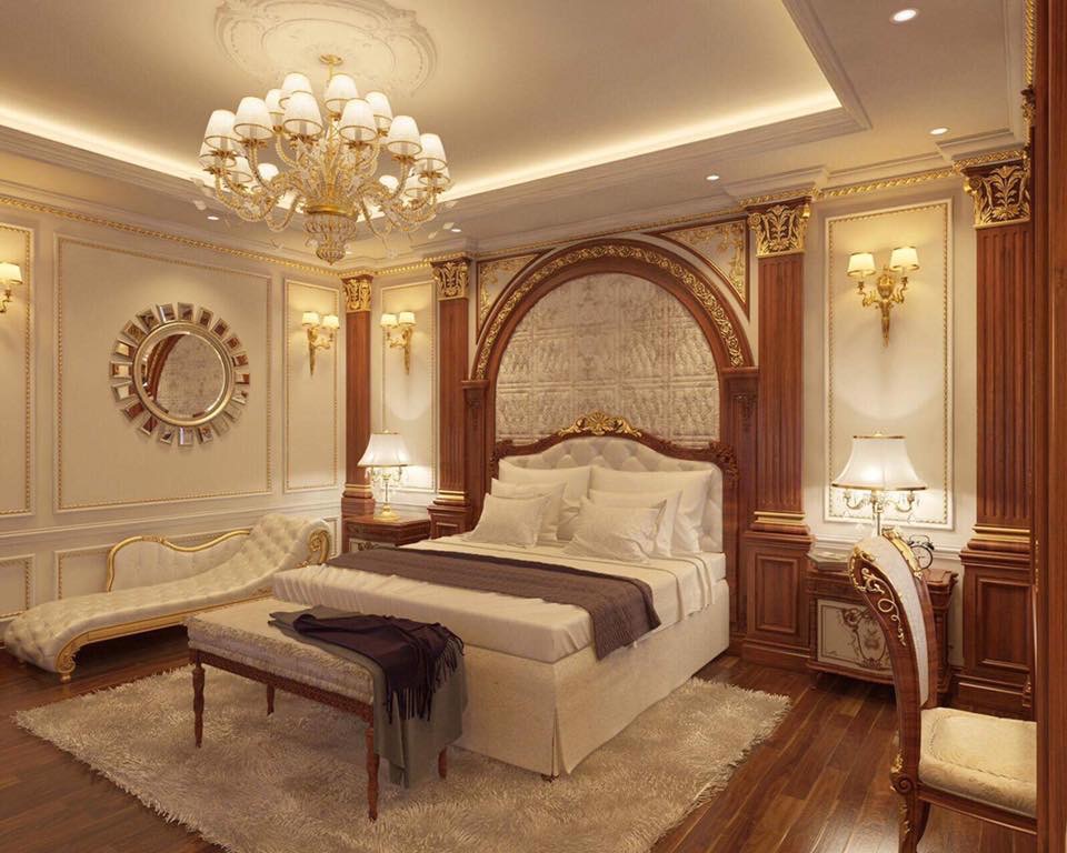 Mẫu trang trí phào chỉ góc phòng ngủ đẹp