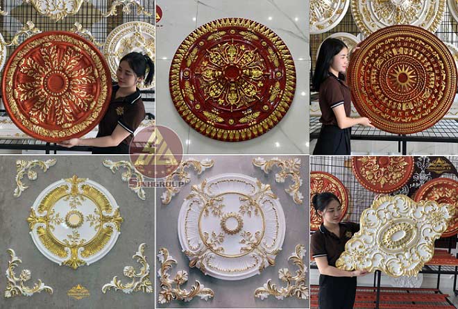 Một số mẫu mâm trần PU đẹp, chất lượng