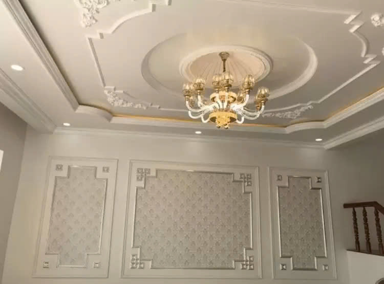 Phào chỉ thạch cao nổi bật với hoa văn sắc nét, lý tưởng cho các không gian cổ điển, sang trọng như biệt thự hay khách sạn cao cấp