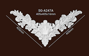 Phào chỉ PU SGA247A - 405x405x16mm