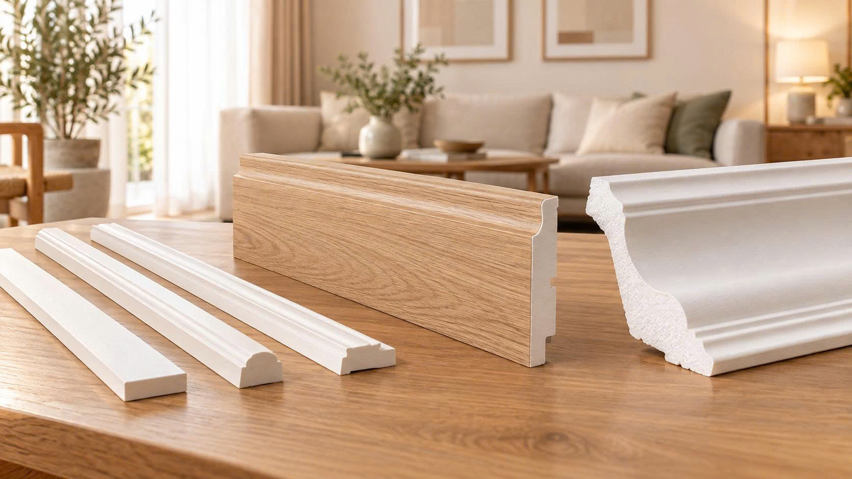 Các mẫu nẹp, phào chân tường và phào cổ trần bằng nhựa PS