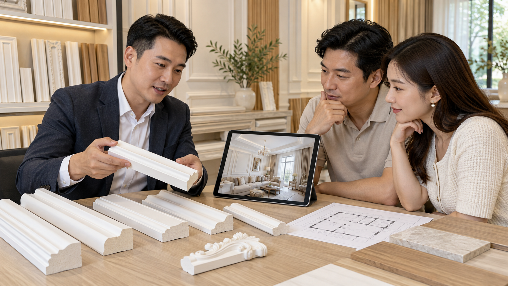 Mẹo thi công phào PS nhanh, đẹp, bền